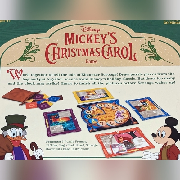 Disney Mickey's CHRISTMAS CAROL Holiday Game by Funko 2-4 players ages 4+ NEW! - Picture 4 of 6